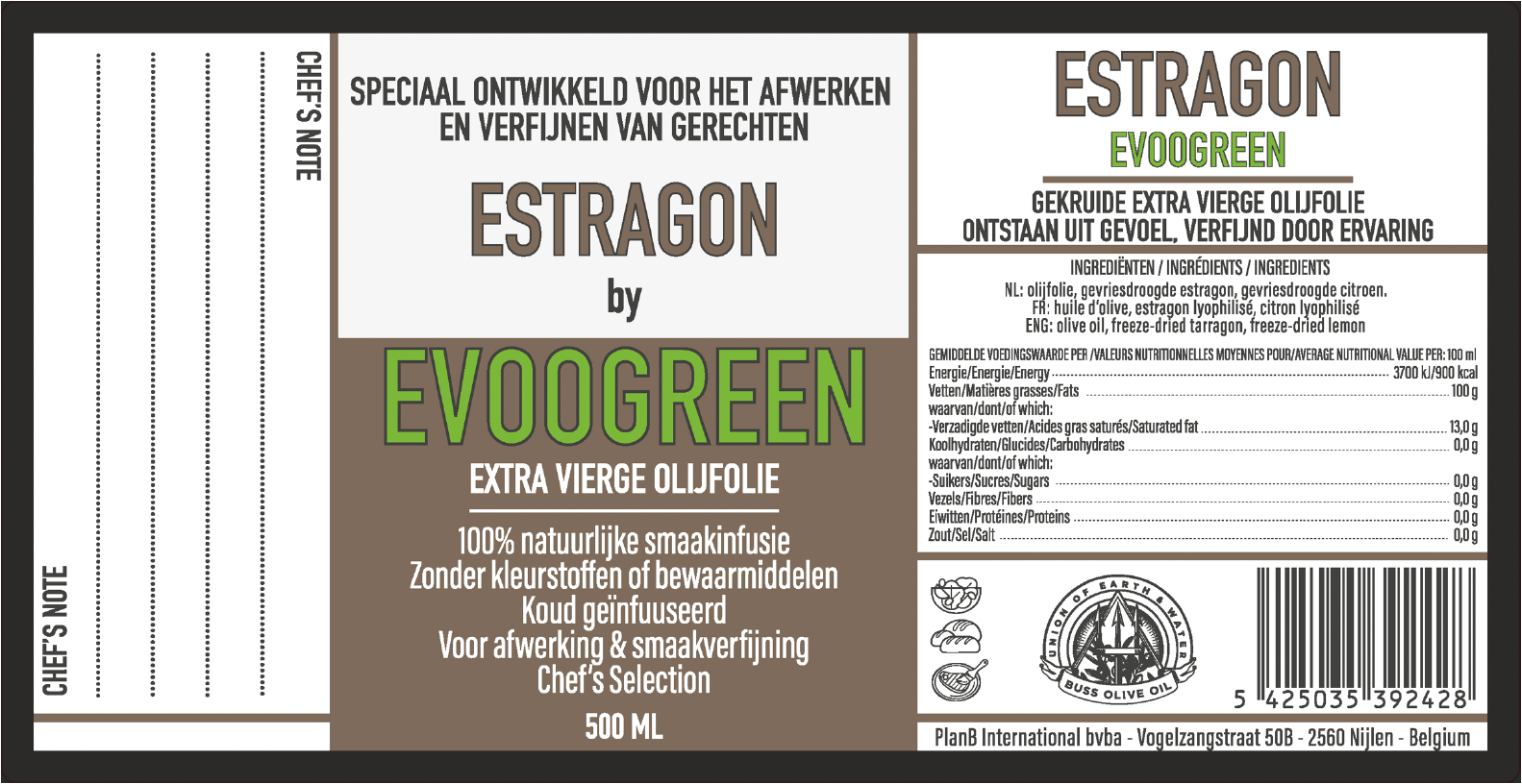 EVOOGREEN PICUAL OLIVE OIL TARRAGON NEW